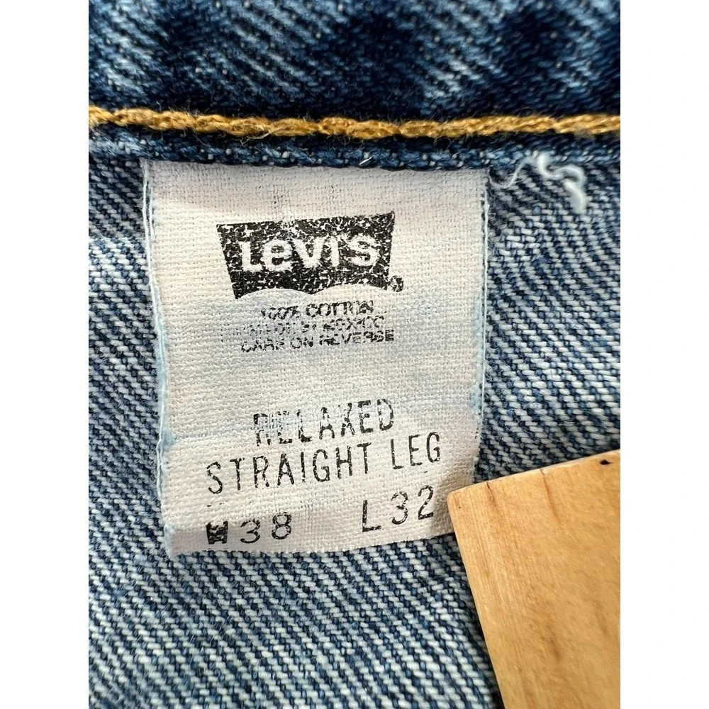 Vintage 90's Levi's Relaxed Straight Leg Jeans Men's Size 36x31 Blue‎ READ